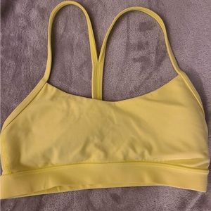 pastel yellow lululemon flow-y bra